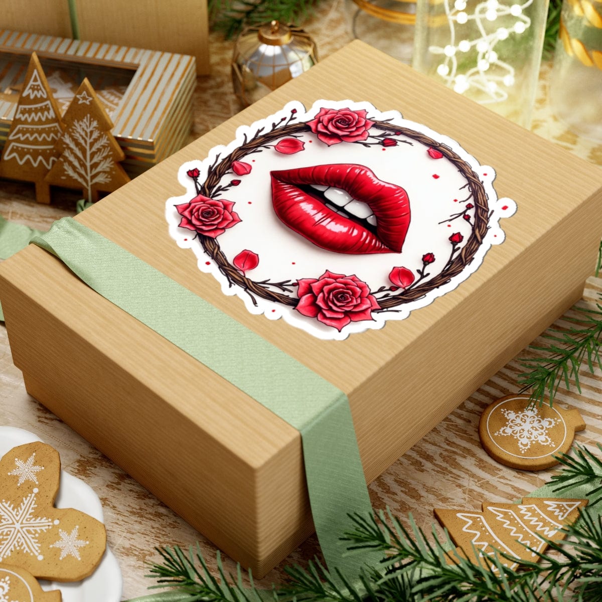 Printify Paper products Sugar on My Lips - Kiss-Cut Stickers