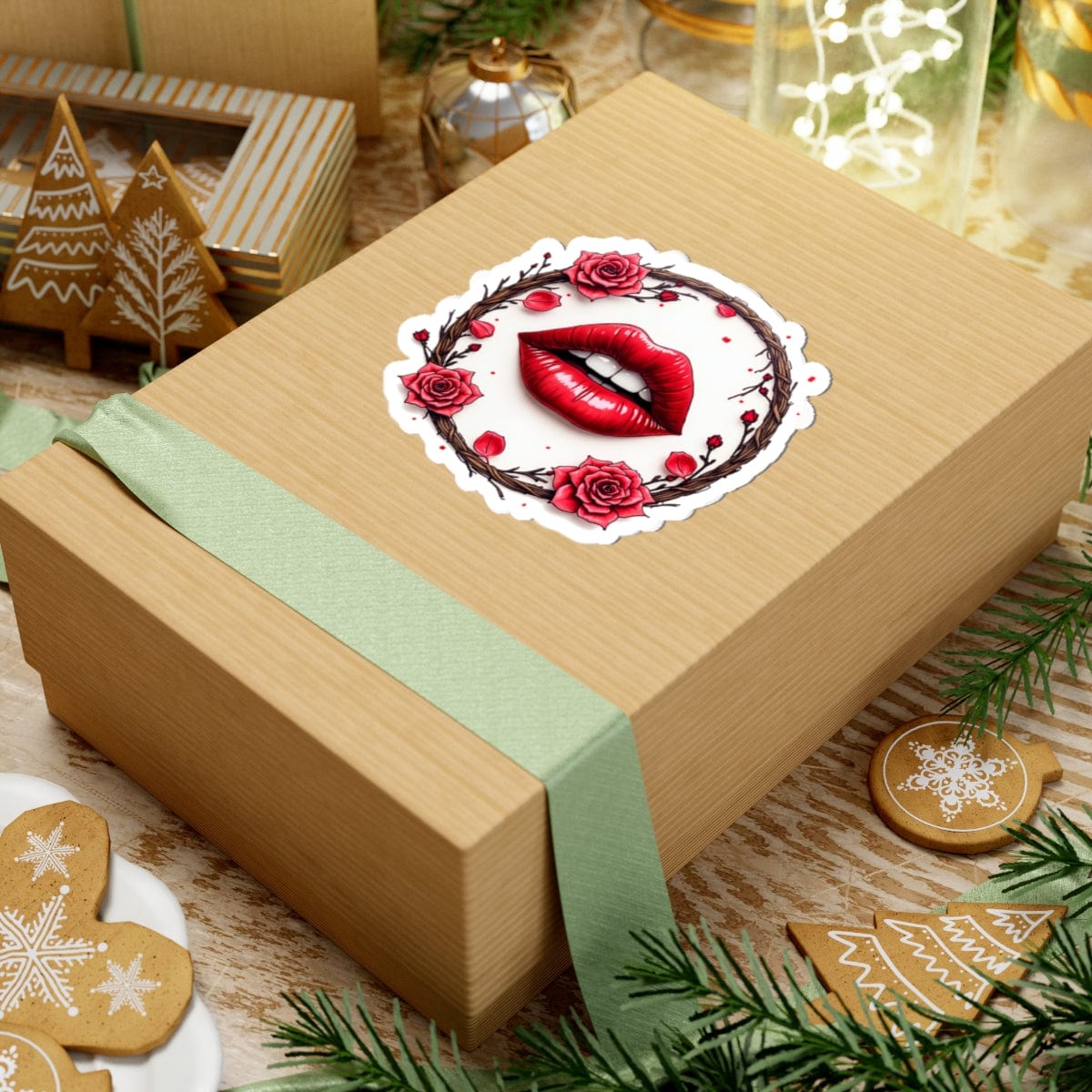 Printify Paper products Sugar on My Lips - Kiss-Cut Stickers