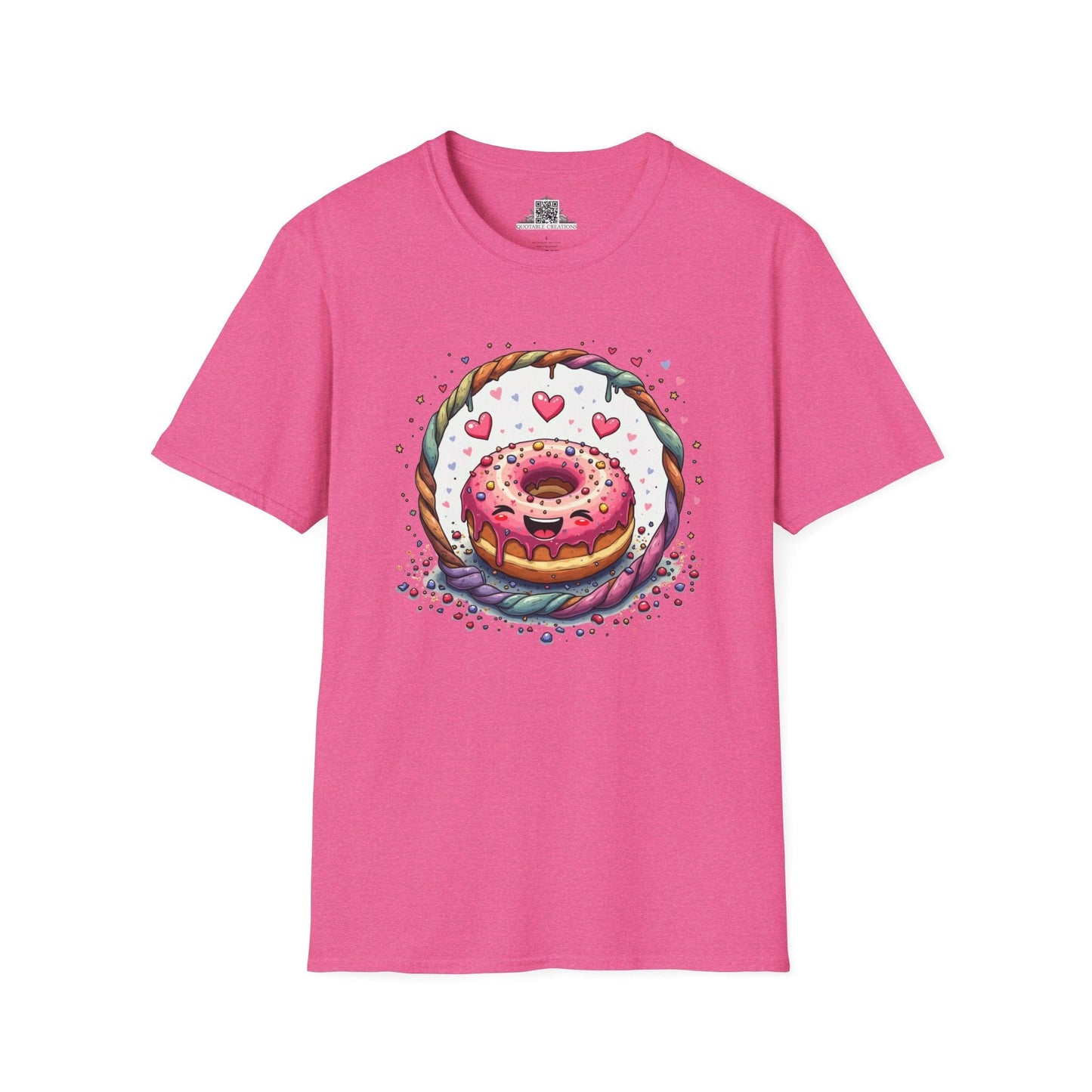 Printify T-Shirt S / Heather Heliconia Donut Worry Love - T-Shirt