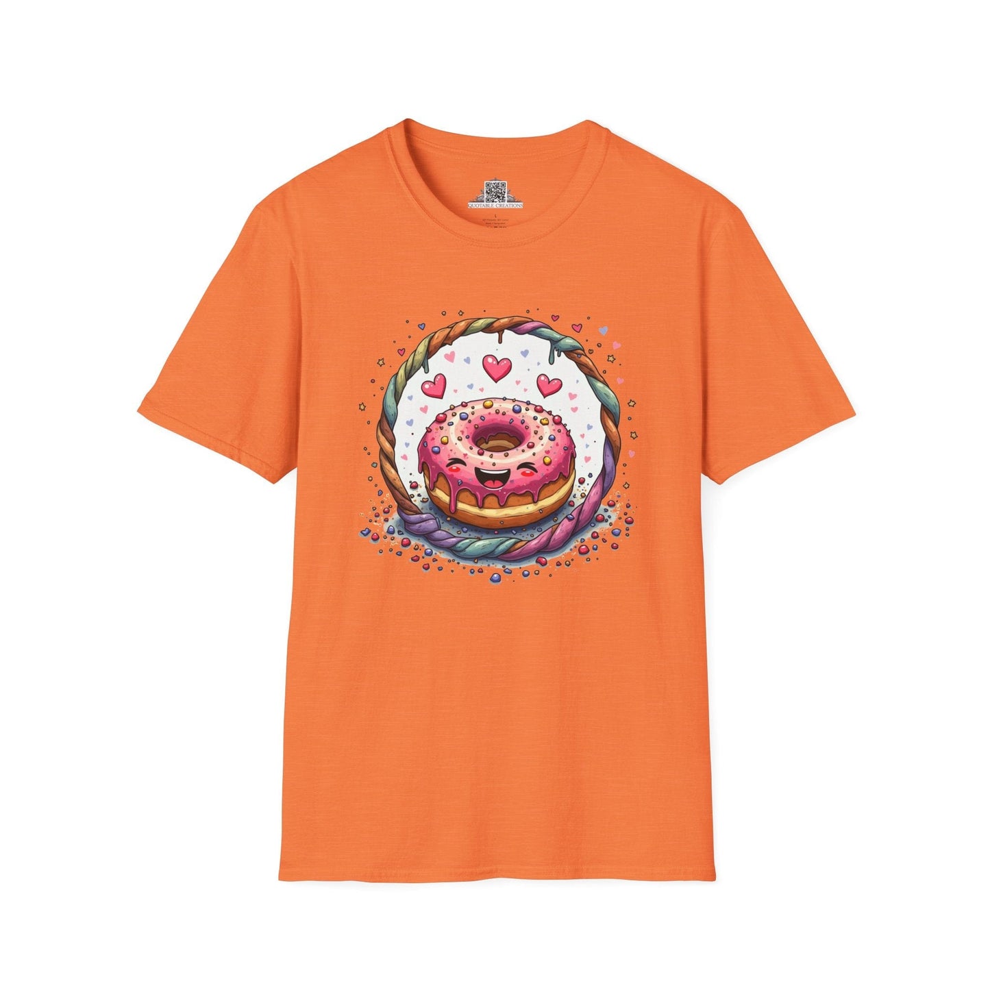 Printify T-Shirt S / Heather Orange Donut Worry Love - T-Shirt