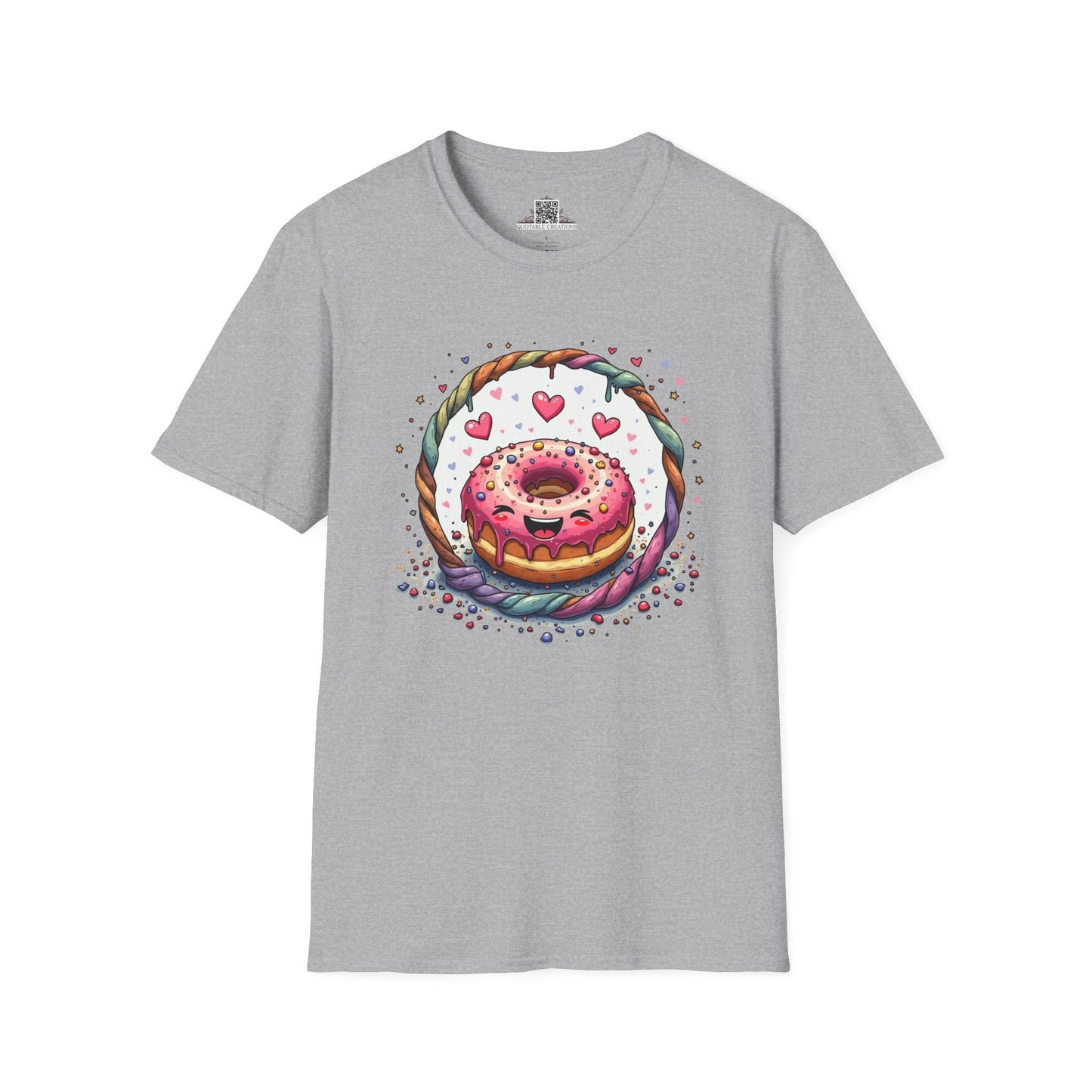 Printify T-Shirt XS / Sport Grey Donut Worry Love - T-Shirt